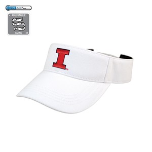 ILLINOIS BLOCK I VISOR -  white