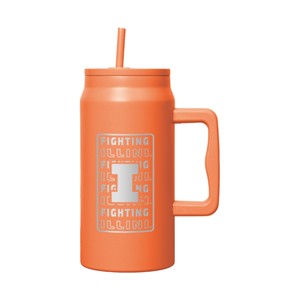 ILLINOIS BLOCK I FIGHTING ILLINI TRAVEL TUMBLER -  orange