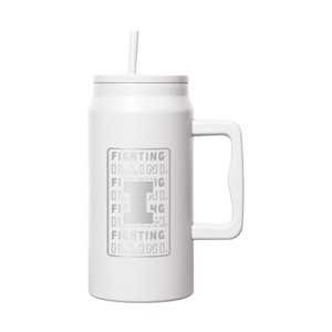 ILLINOIS BLOCK I FIGHTING ILLINI TRAVEL TUMBLER -  white