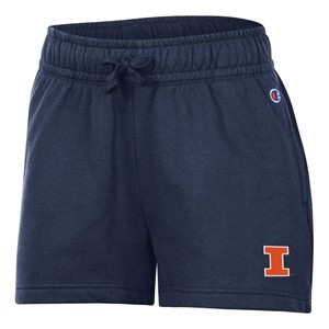 ILLINOIS BLOCK I WOMEN’S POWERBLEND SHORT -  navy