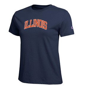 ILLINOIS ARCH WOMEN'S S/S T-SHIRT -  navy