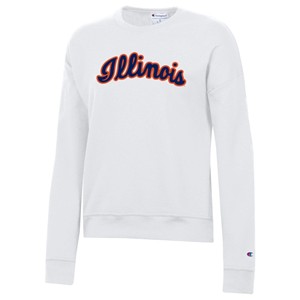 ILLINOIS SCRIPT WOMEN'S CREW -  white
