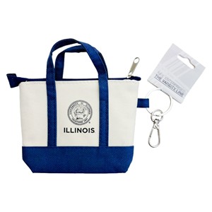 Illinois Circle Seal Mini Tote Keychain - main view