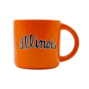 ILLINOIS SCRIPT WORDMARK CORA MUG -  orange