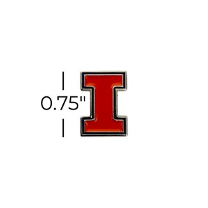 Illinois Block I Lapel Pin - main view