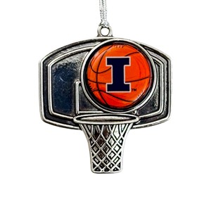 Illinois Basketball Goal Ornament - main view