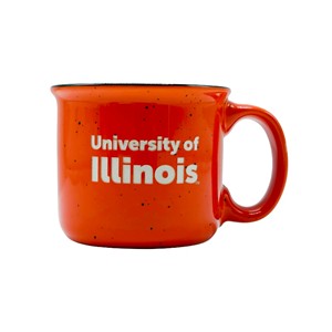 ILLINOIS ENGRAVED EMBER CERAMIC MUG -  orange