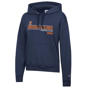 Illinois Fighting Illini Mom Embroidered Hoodie - main view