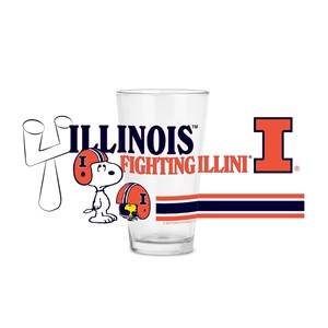 Illinois Peanuts Game Day Pint Glass - main view