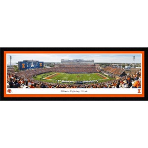 (DROPSHIP) Illinois Fighting Illini Football Panoramic Poster - Select Frame - main view