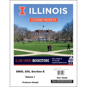 ENGL 200, Section E COURSE PACKET Intro to the Study of Lit & Culture - cover photo